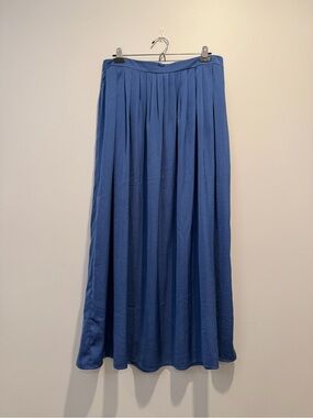 Chico's Sapphire Blue Maxi Pleated Skirt